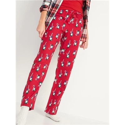 Patterned Flannel Pajama Pants for Women