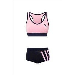 U.S. Polo Assn. Kadın Pembe Büstiyer Şort Takım 66269