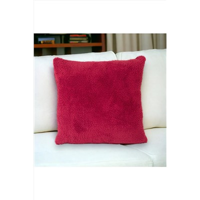 Skhome Çift Taraflı Kuzu Peluş Teddy Puffy Polar Dekoratif Hediyelik Kırlent Kılıfı(Puffy-05)
