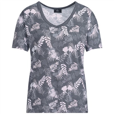 Damen T-Shirt mit floralem Allover-Motiv