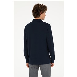 Erkek Lacivert Basic Sweatshirt