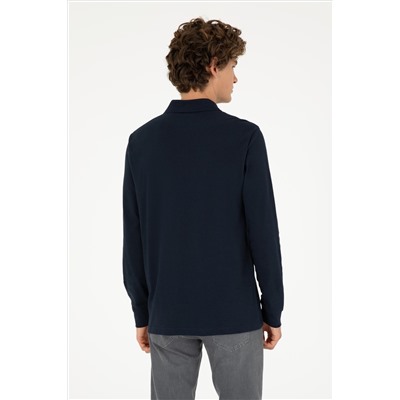 Erkek Lacivert Basic Sweatshirt