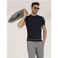Koyu Lacivert Slim Fit Kazak