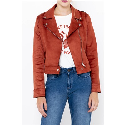 Chaqueta biker Naranja oscuro