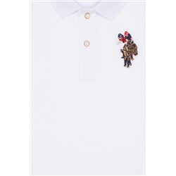 Erkek Çocuk Beyaz Basic Polo Yaka T-Shirt