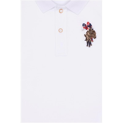 Erkek Çocuk Beyaz Basic Polo Yaka T-Shirt