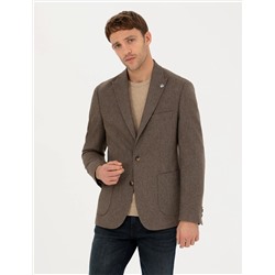 Kahverengi Slim Fit Ceket