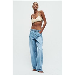 FEW ITEMS LEFT Z1975 WIDE-LEG HIGH-WAIST WOVEN WAISTBAND JEANS