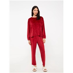 LC Waikiki Bisiklet Yaka Desenli Uzun Kollu Kadın Kadife Pijama Takımı, LCW DREAM                                            
                                            Bisiklet Yaka Desenli Uzun Kollu Kadın Kadife Pijama Takımı