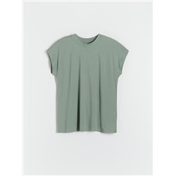 Kimono-T-Shirt mit Stehkragen