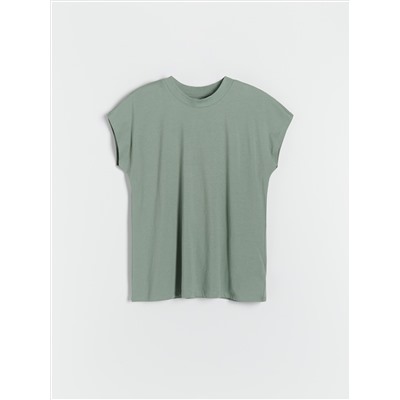 Kimono-T-Shirt mit Stehkragen