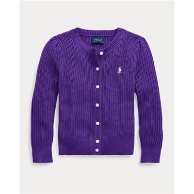 GIRLS 2-6X Rib-Knit Cotton Cardigan