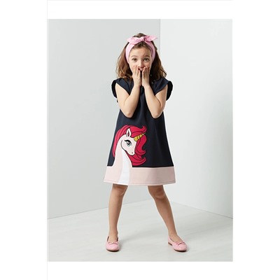DenokidsUnique Unicorn Kız Çocuk Elbise