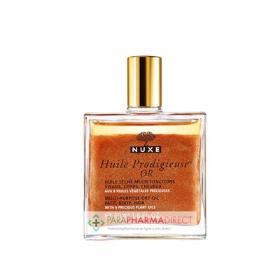 Nuxe Huile Prodigieuse Or Huile Sèche Multi-Fonctions Effet Lumière 50ml