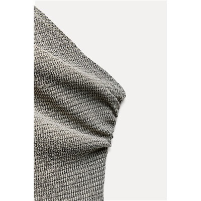 TEXTURED ASYMMETRIC TOP