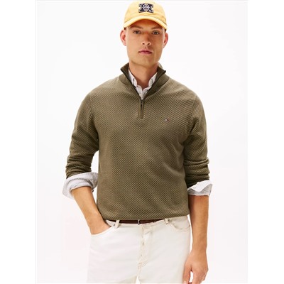 Quarter-Zip Mockneck Sweater