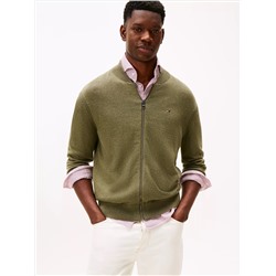 Cotton Zip Baseball Cardigan