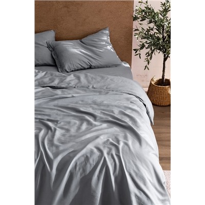 Songe King Size %100 Pamuk Chambre Nevresim Takımı - Açık Gri