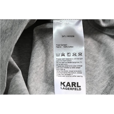 Хлопковая принтованная свободная повседневная футболка KARL LAGERFEL*D ОРИГИНАЛ!