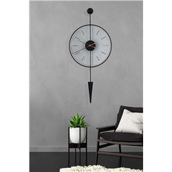 AGA KONSEPT Masippi Glazing Siyah, Modern Metal Ve Cam Tasarım Duvar Saati AGA001002004