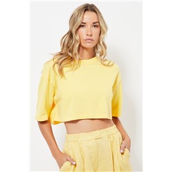 Camiseta cropped - Amarillo