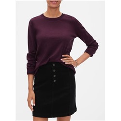Washable Merino Wool Crew Neck Sweater