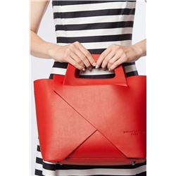 Bolso de piel y neceser Rita Rojo