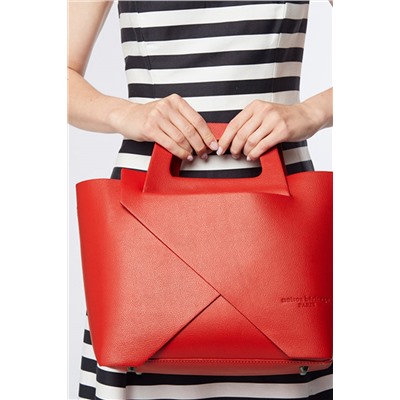 Bolso de piel y neceser Rita Rojo