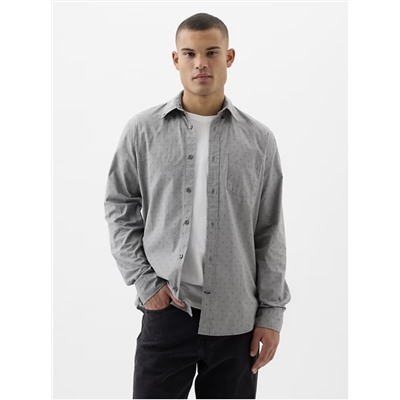 Stretch Poplin Shirt in Slim Fit