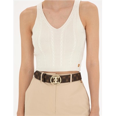 Beyaz Crop Top Triko Bluz