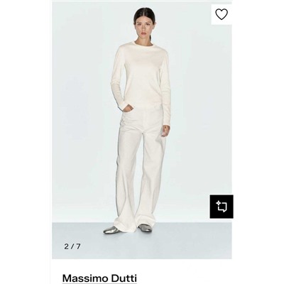 Женский трикотажный лонгслив Massim*o Dutti ОРИГИНАЛ!