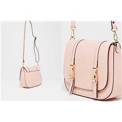 Bandolera de piel Tex Rosa claro