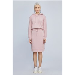 Sudadera con capucha y falda recta Rosa