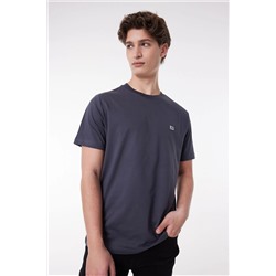 Lee, Regular Fit Normal Kesim Bisiklet Yaka %100 Pamuk Açık Siyah Erkek T-shirt