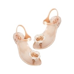САНДАЛИИ JELLY FLOWER (ПЕРЛАМУТРОВО - БЕЖЕВЫЙ С ГЛИТТЕРОМ) / ZHOELALA JELLY FLOWER BEIGE PEARL + SHIMMER
