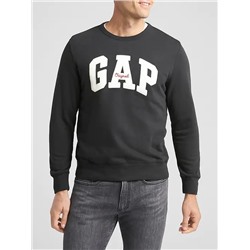 Embroidered Gap Logo Crewneck Pullover