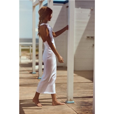 POCAS UNIDADES VESTIDO MIDI RIB COMBINADO