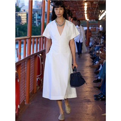 Cotton Poplin Midi Shirtdress