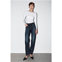 ZW STRAIGHT-FIT HIGH-WAIST FULL LENGTH JEANS