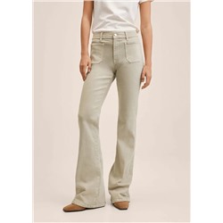 Vaqueros flare bolsillos -  Mujer | MANGO OUTLET España