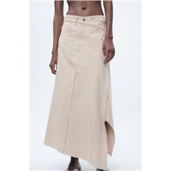 ZW ASYMMETRIC FRAYED SKIRT