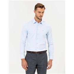 Açık Mavi Slim Fit Uzun Kollu Gömlek
