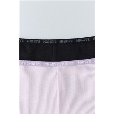 Pack 2 bragas bóxer negro, rosa