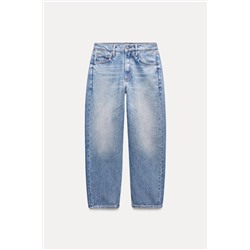 ZW COLLECTION STRAIGHT COATED-EFFECT MID-WAIST JEANS