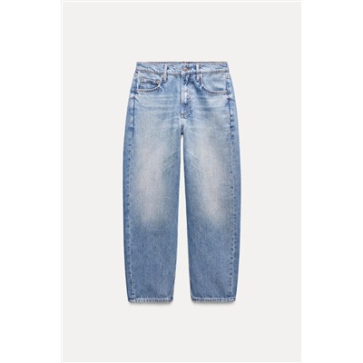 ZW COLLECTION STRAIGHT COATED-EFFECT MID-WAIST JEANS