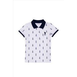 Erkek Çocuk Beyaz Polo Yaka Tişört