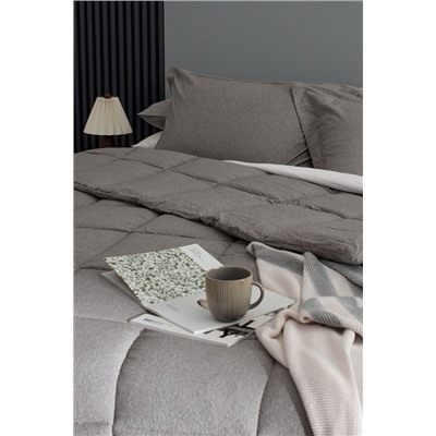 Meleni King Size Comforter Set - Kahverengi