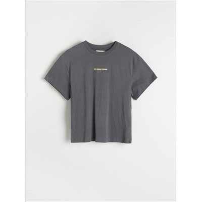 Baumwoll-T-Shirt mit Aufschrift