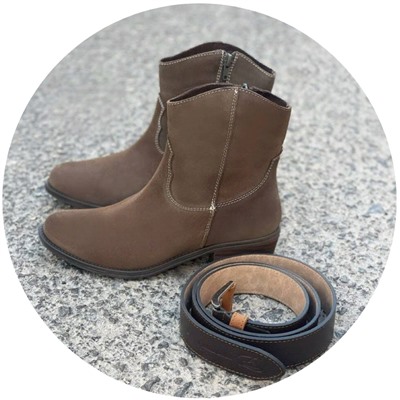 TEKILA 7103 Taupe+Ab.Zapatos Pelle NAPA (200-2-3) MARRON АКЦИЯ
