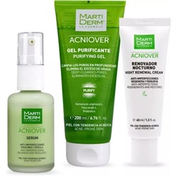 Martiderm Night Renewer 40 мл + Очищающий гель 200 мл + Сыворотка против несовершенств 30 мл